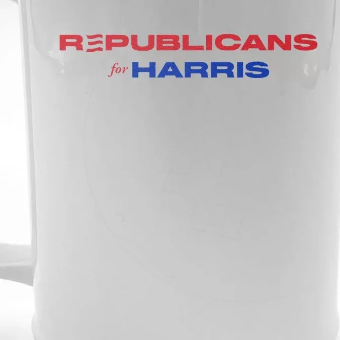 Republicans For Harris Walz Funding Campaign President 2024 Front & Back Beer Stein