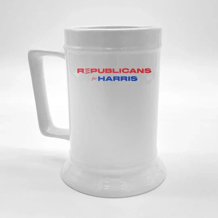 Republicans For Harris Walz Funding Campaign President 2024 Front & Back Beer Stein