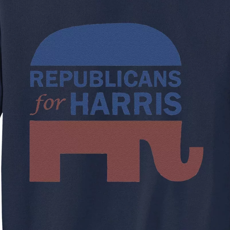 Republican For Harris Walz President Campaign Funding 2024 Tall Sweatshirt