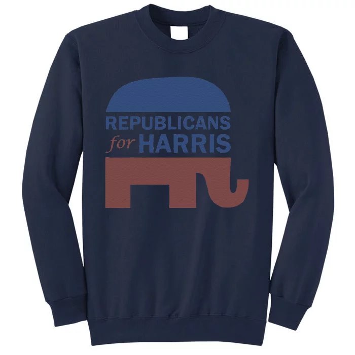 Republican For Harris Walz President Campaign Funding 2024 Tall Sweatshirt