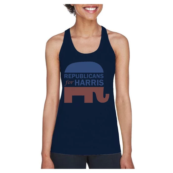 Republican For Harris Walz President Campaign Funding 2024 Women's Racerback Tank