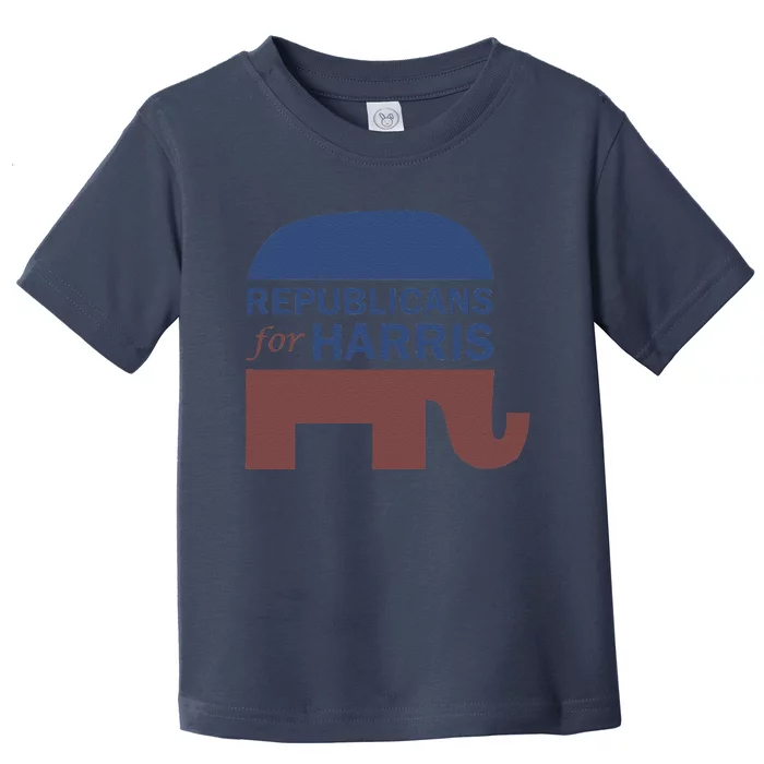 Republican For Harris Walz President Campaign Funding 2024 Toddler T-Shirt