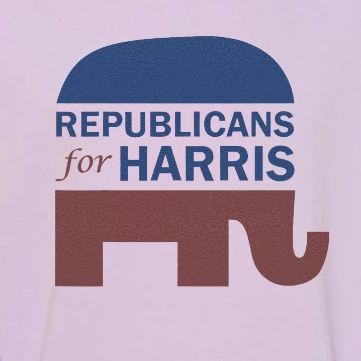 Republican For Harris Walz President Campaign Funding 2024 Garment-Dyed Sweatshirt