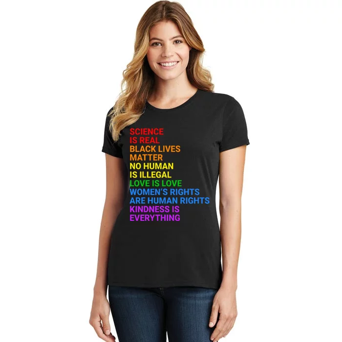 Rainbow Flag Human Rights & Gay Rights Lgbtq+ Pride Women's T-Shirt