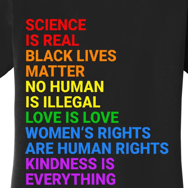 Rainbow Flag Human Rights & Gay Rights Lgbtq+ Pride Women's T-Shirt