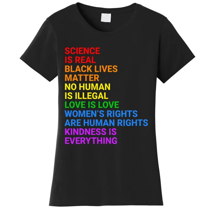 Rainbow Flag Human Rights & Gay Rights Lgbtq+ Pride Women's T-Shirt