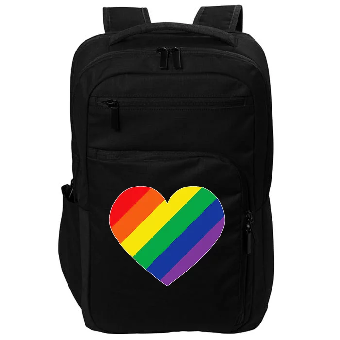 Rainbow Flag Heart Impact Tech Backpack