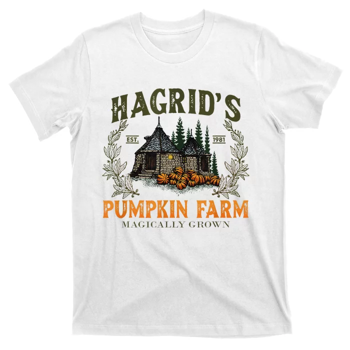 Retro Fall HagridS Pumpkin Farm Patch Autumn Pumpkin Garden T-Shirt