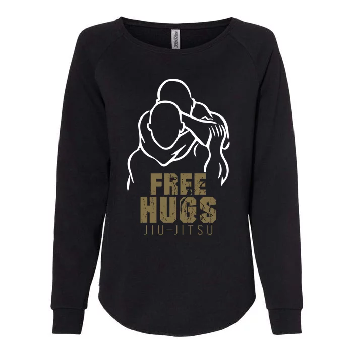 Retro Free Hugs Wrestling Judo Jiu Jitsu Funny Free Dad Hugs Funny Gift Womens California Wash Sweatshirt