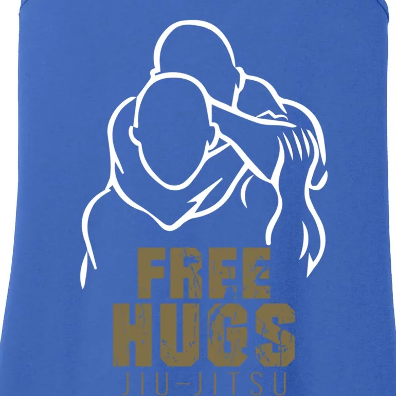 Retro Free Hugs Wrestling Judo Jiu Jitsu Funny Free Dad Hugs Funny Gift Ladies Essential Tank