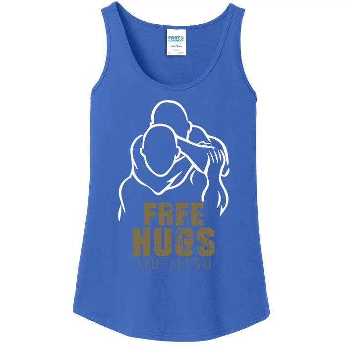 Retro Free Hugs Wrestling Judo Jiu Jitsu Funny Free Dad Hugs Funny Gift Ladies Essential Tank