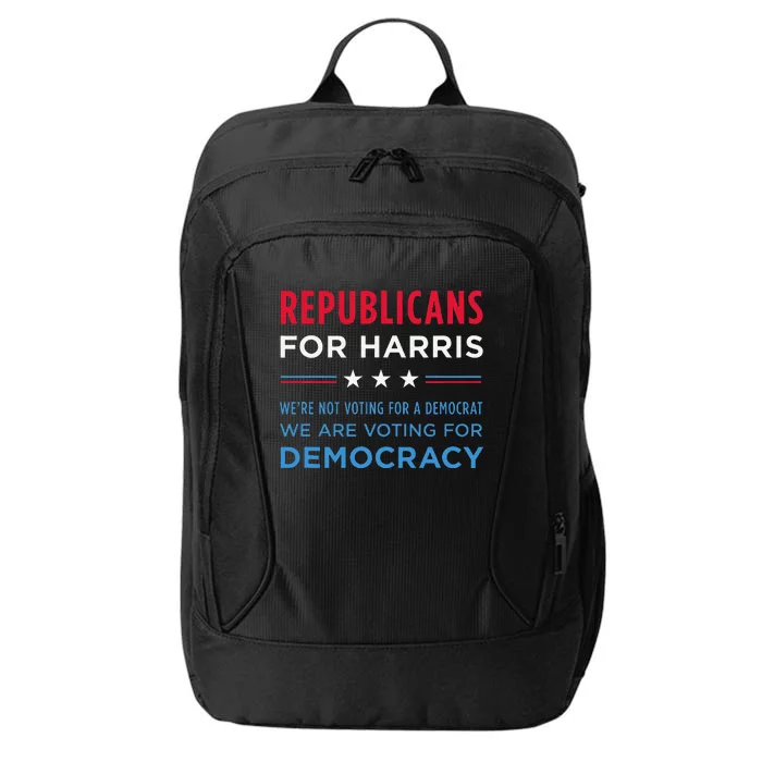 Republicans For Harris Adam Kinzinger 2024 Dnc Quote Gift City Backpack