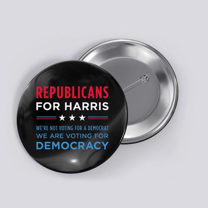 Republicans For Harris Adam Kinzinger 2024 Dnc Quote Gift Button