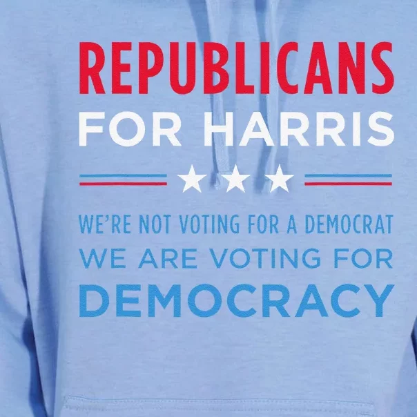 Republicans For Harris Adam Kinzinger 2024 Dnc Quote Gift Unisex Surf Hoodie