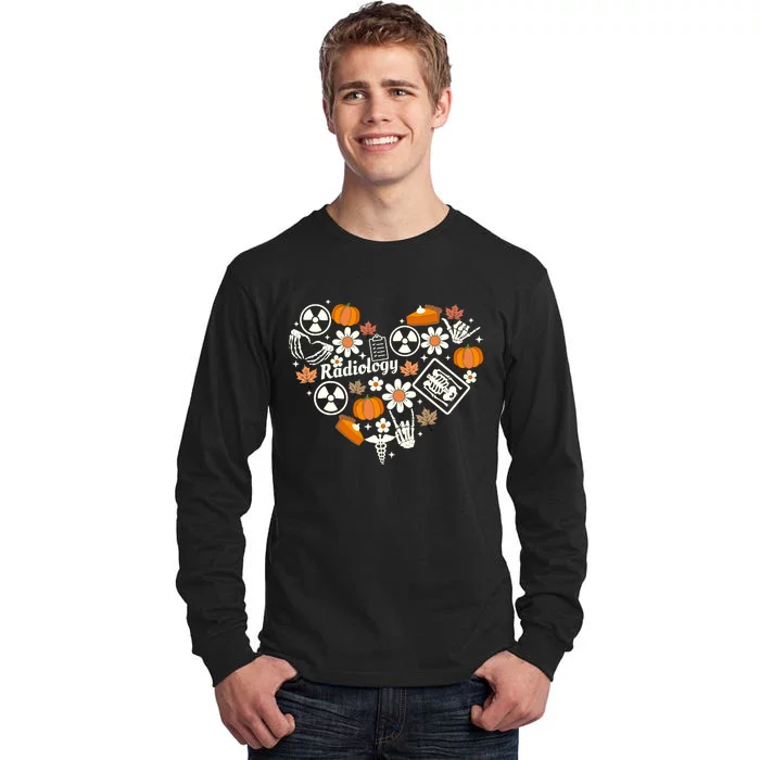 Radiology Fall Heart Xray Tech Autumn Pumpkin Thanksgiving Tall Long Sleeve T-Shirt