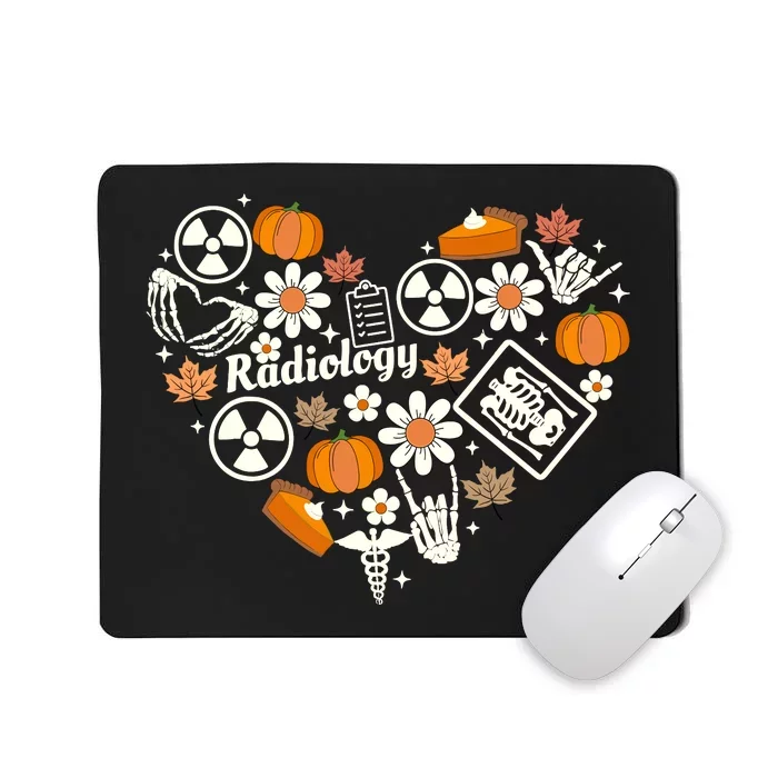 Radiology Fall Heart Xray Tech Autumn Pumpkin Thanksgiving Mousepad