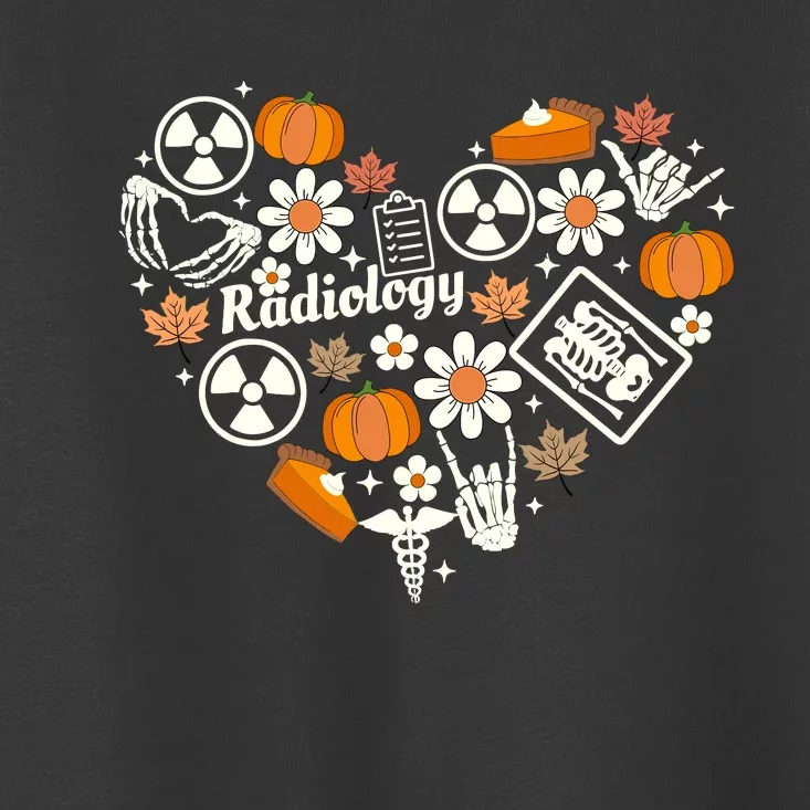 Radiology Fall Heart Xray Tech Autumn Pumpkin Thanksgiving Toddler T-Shirt