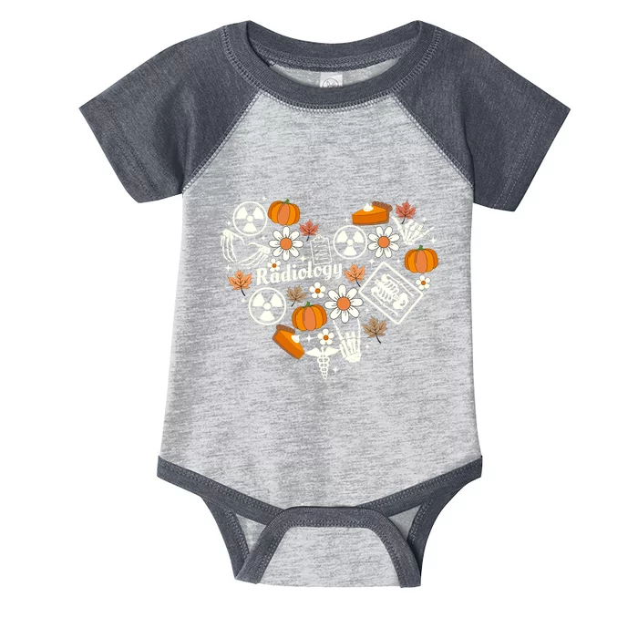 Radiology Fall Heart Xray Tech Autumn Pumpkin Thanksgiving Infant Baby Jersey Bodysuit