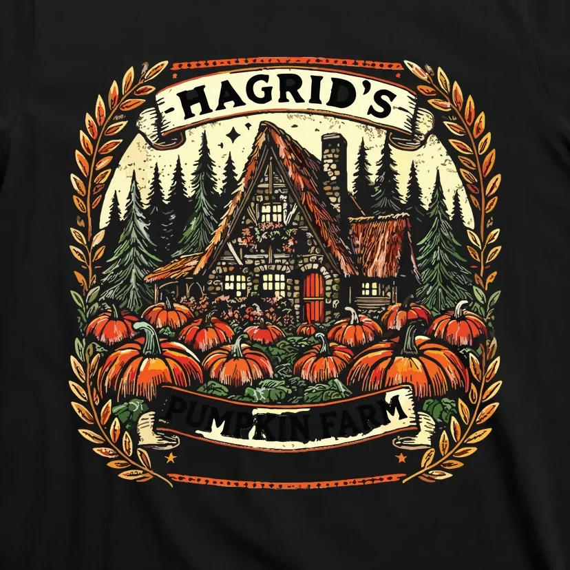 Retro Fall HagridS Pumpkin Farm Patch Autumn Fall HagridS T-Shirt