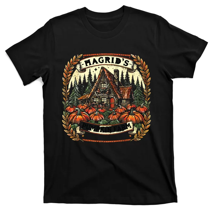 Retro Fall HagridS Pumpkin Farm Patch Autumn Fall HagridS T-Shirt