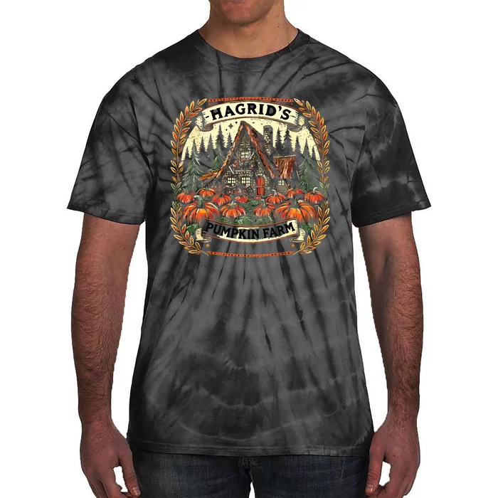 Retro Fall HagridS Pumpkin Farm Patch Autumn Fall HagridS Tie-Dye T-Shirt