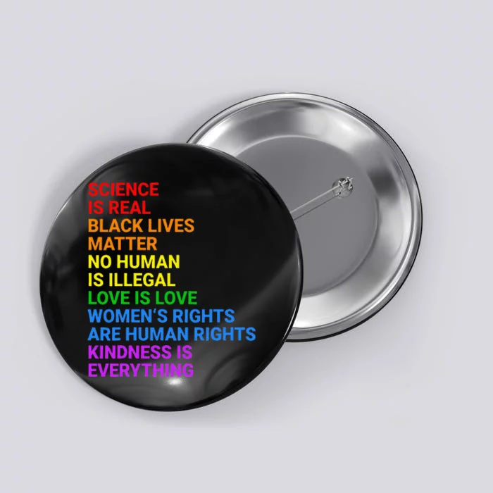 Rainbow Flag Human Rights Wo & Gay Rights LGBTQ+ Pride Button