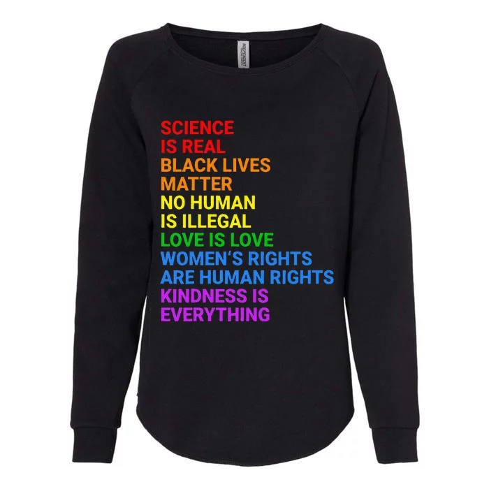 Rainbow Flag Human Rights Wo & Gay Rights LGBTQ+ Pride Womens California Wash Sweatshirt