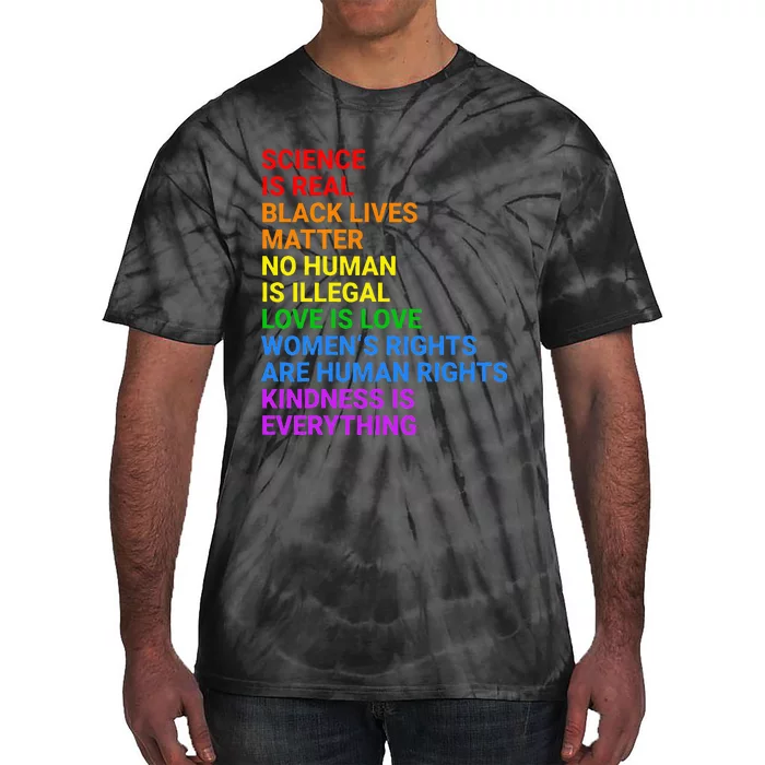 Rainbow Flag Human Rights Wo & Gay Rights LGBTQ+ Pride Tie-Dye T-Shirt