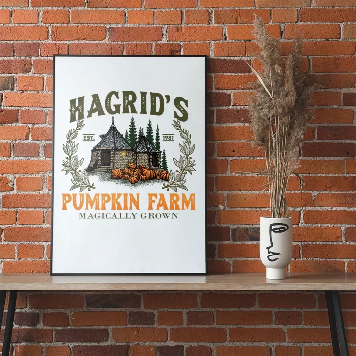 Retro Fall HagridS Pumpkin Farm Patch Autumn Pumpkin Garden Poster