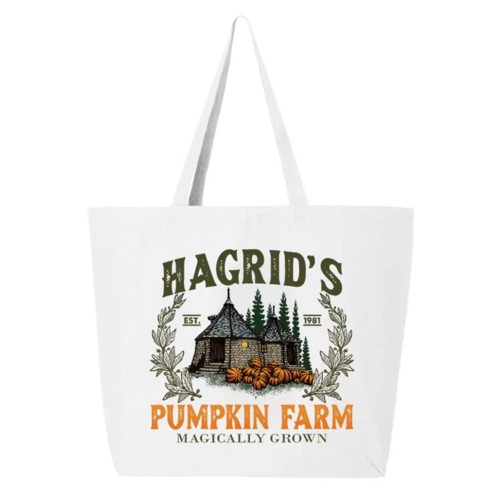 Retro Fall HagridS Pumpkin Farm Patch Autumn Pumpkin Garden 25L Jumbo Tote