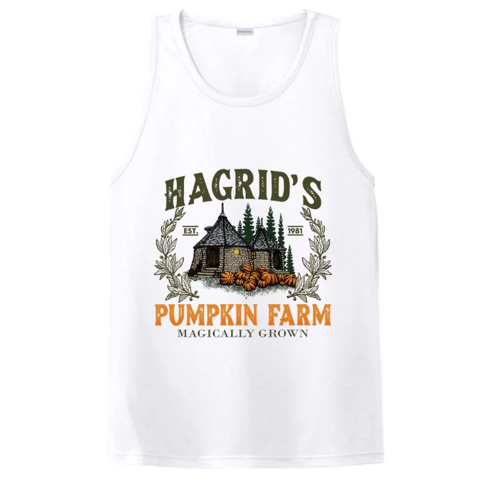 Retro Fall HagridS Pumpkin Farm Patch Autumn Pumpkin Garden Performance Tank