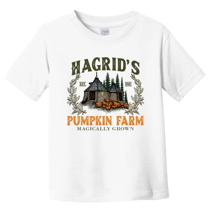 Retro Fall HagridS Pumpkin Farm Patch Autumn Pumpkin Garden Toddler T-Shirt