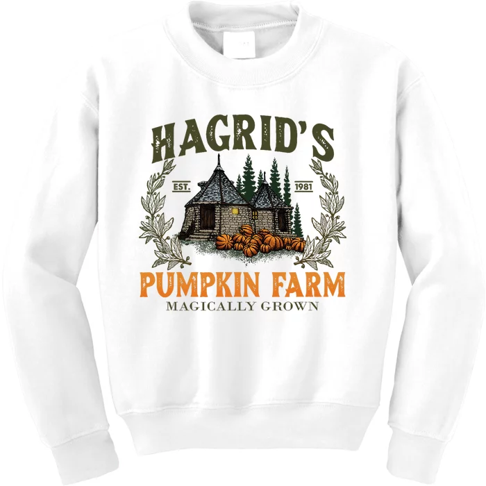 Retro Fall HagridS Pumpkin Farm Patch Autumn Pumpkin Garden Kids Sweatshirt