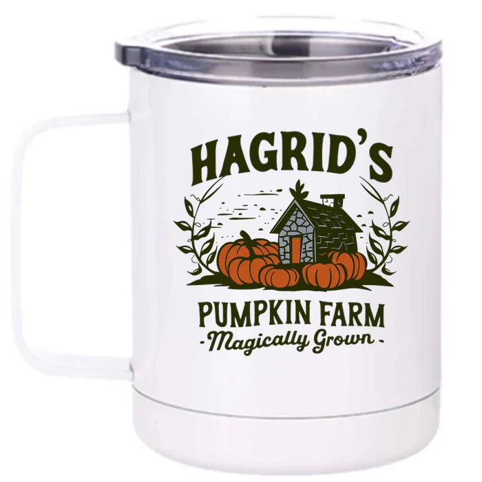 Retro Fall HagridS Pumpkin Farm Patch Autumn Pumpkin Garden Front & Back 12oz Stainless Steel Tumbler Cup