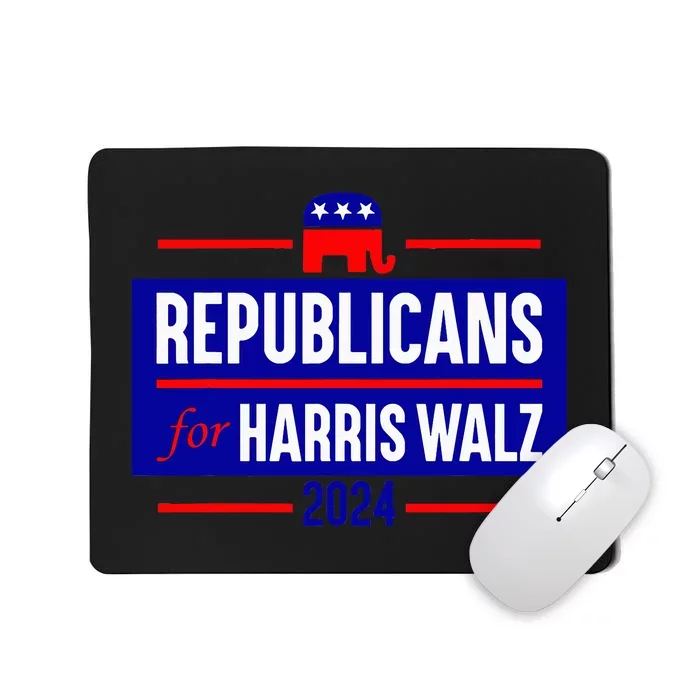 Republicans For Harris Walz Kamala Harris For President 2024 Mousepad