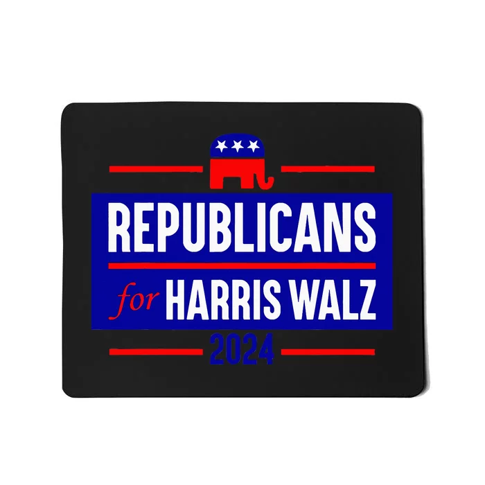 Republicans For Harris Walz Kamala Harris For President 2024 Mousepad