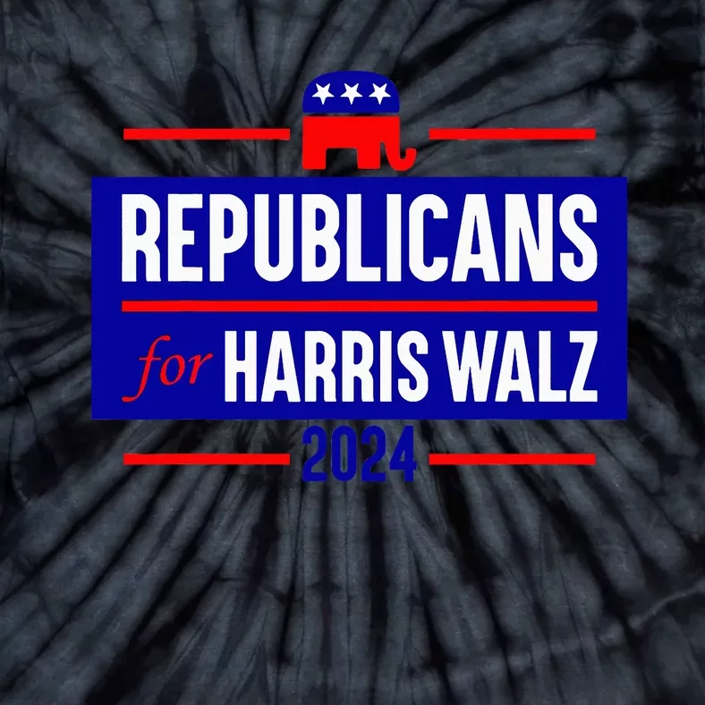 Republicans For Harris Walz Kamala Harris For President 2024 Tie-Dye T-Shirt