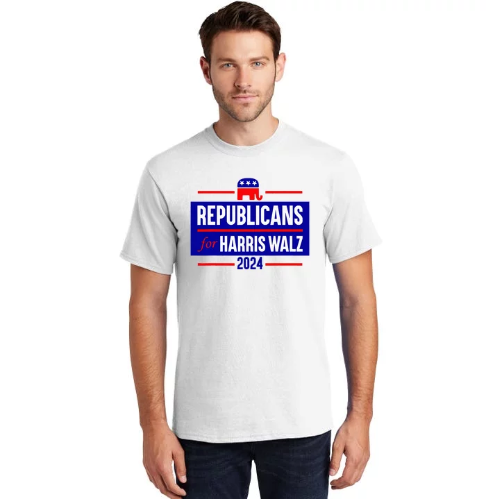 Republicans For Harris Walz Kamala Harris For President 2024 Tall T-Shirt