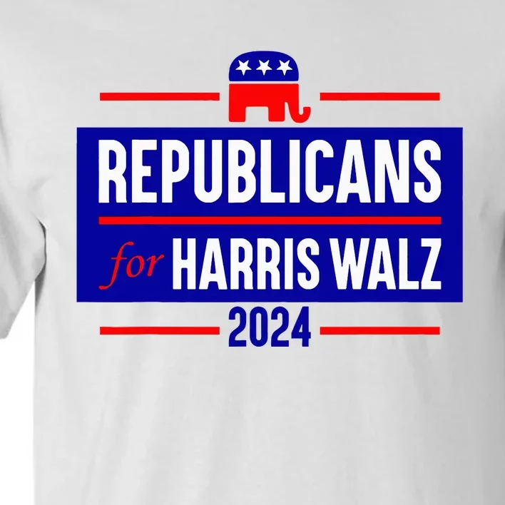 Republicans For Harris Walz Kamala Harris For President 2024 Tall T-Shirt