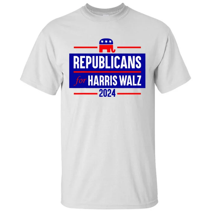 Republicans For Harris Walz Kamala Harris For President 2024 Tall T-Shirt