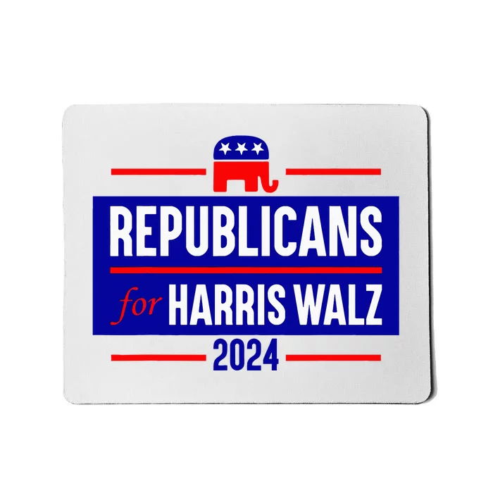 Republicans For Harris Walz Kamala Harris For President 2024 Mousepad