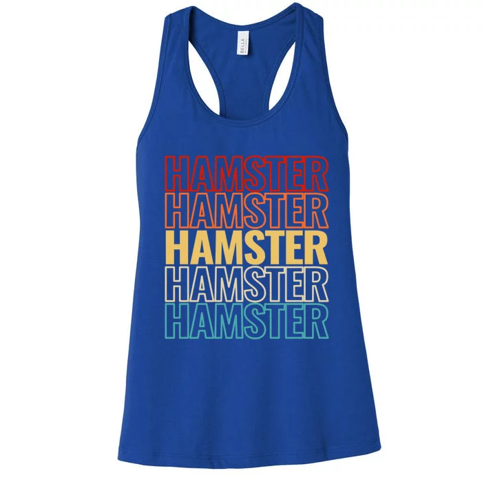 Retro Funny Hamsters And Cute Hamster Pet Gift Women's Racerback Tank