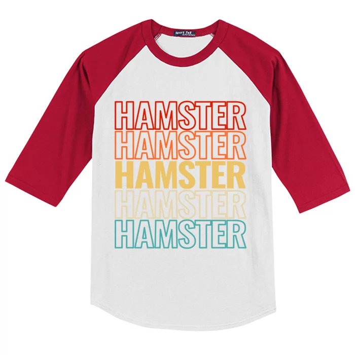 Retro Funny Hamsters And Cute Hamster Pet Gift Kids Colorblock Raglan Jersey