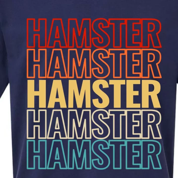 Retro Funny Hamsters And Cute Hamster Pet Gift Sueded Cloud Jersey T-Shirt