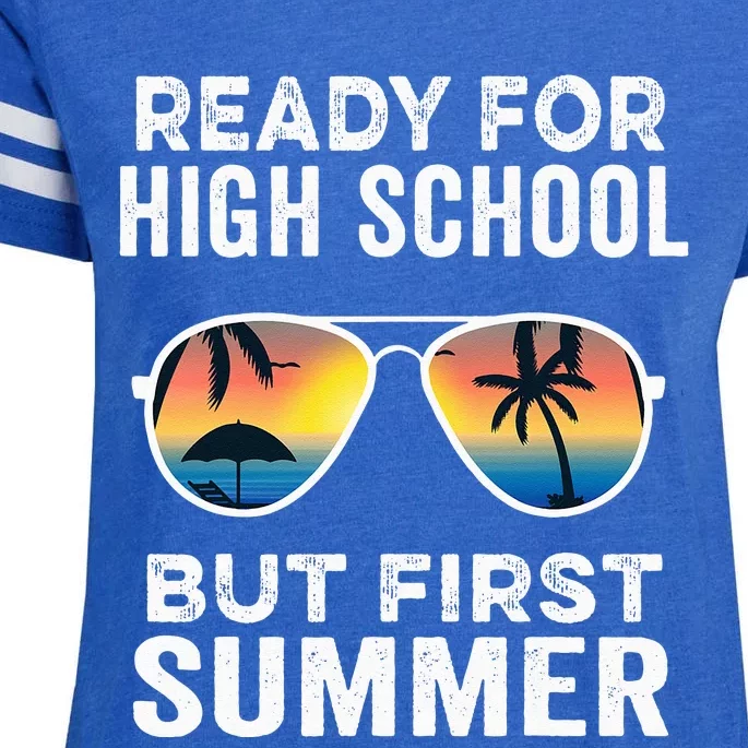 Ready For High School But First Summer Funny Freshman Enza Ladies Jersey Football T-Shirt