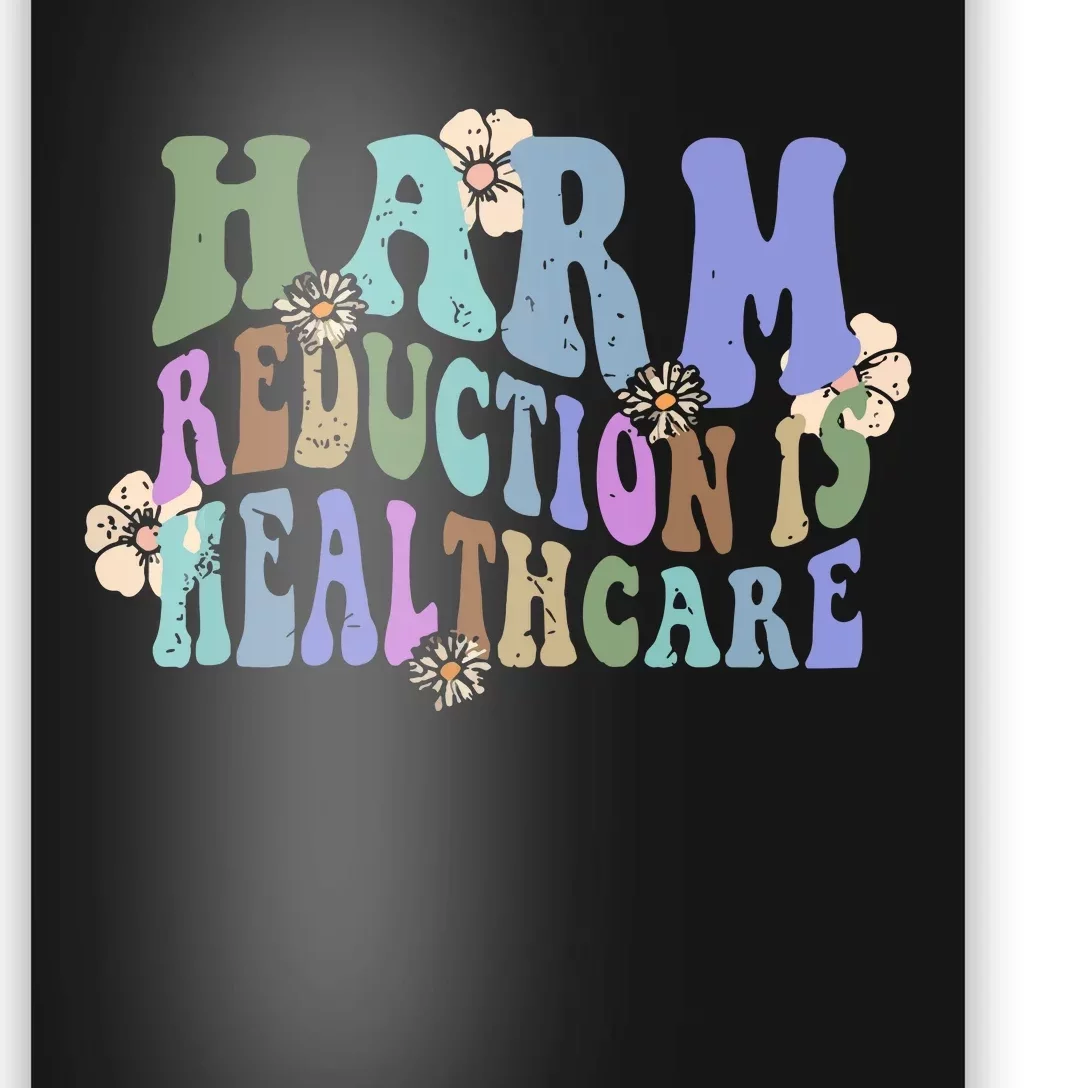 Retro Flower Harm Reduction Healthcare Overdose Awareness Poster