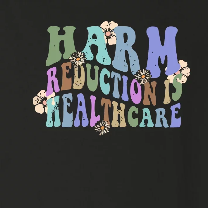 Retro Flower Harm Reduction Healthcare Overdose Awareness Toddler Long Sleeve Shirt