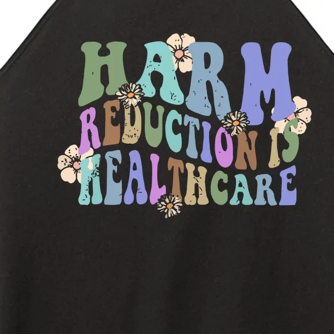 Retro Flower Harm Reduction Healthcare Overdose Awareness Women’s Perfect Tri Rocker Tank