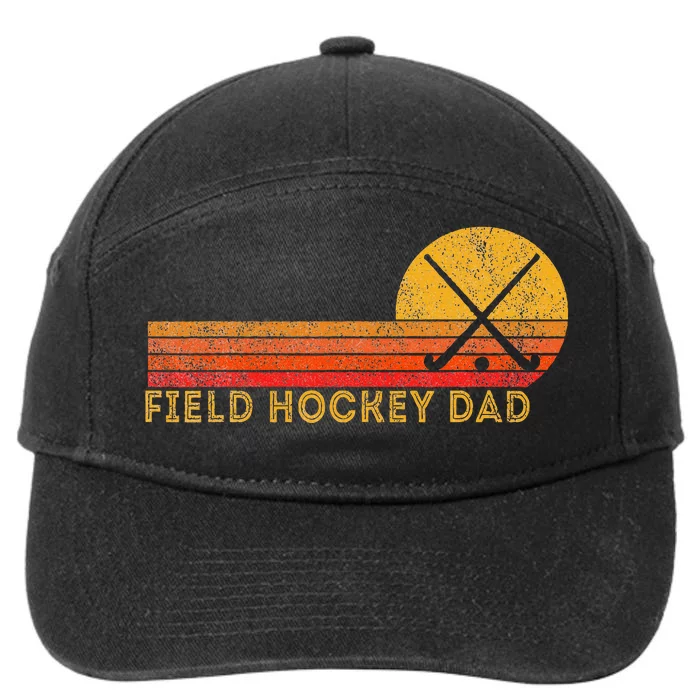 Retro Field Hockey Dad Ball Dad Field Hockey Game 7-Panel Snapback Hat