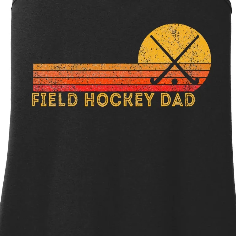 Retro Field Hockey Dad Ball Dad Field Hockey Game Ladies Essential Tank